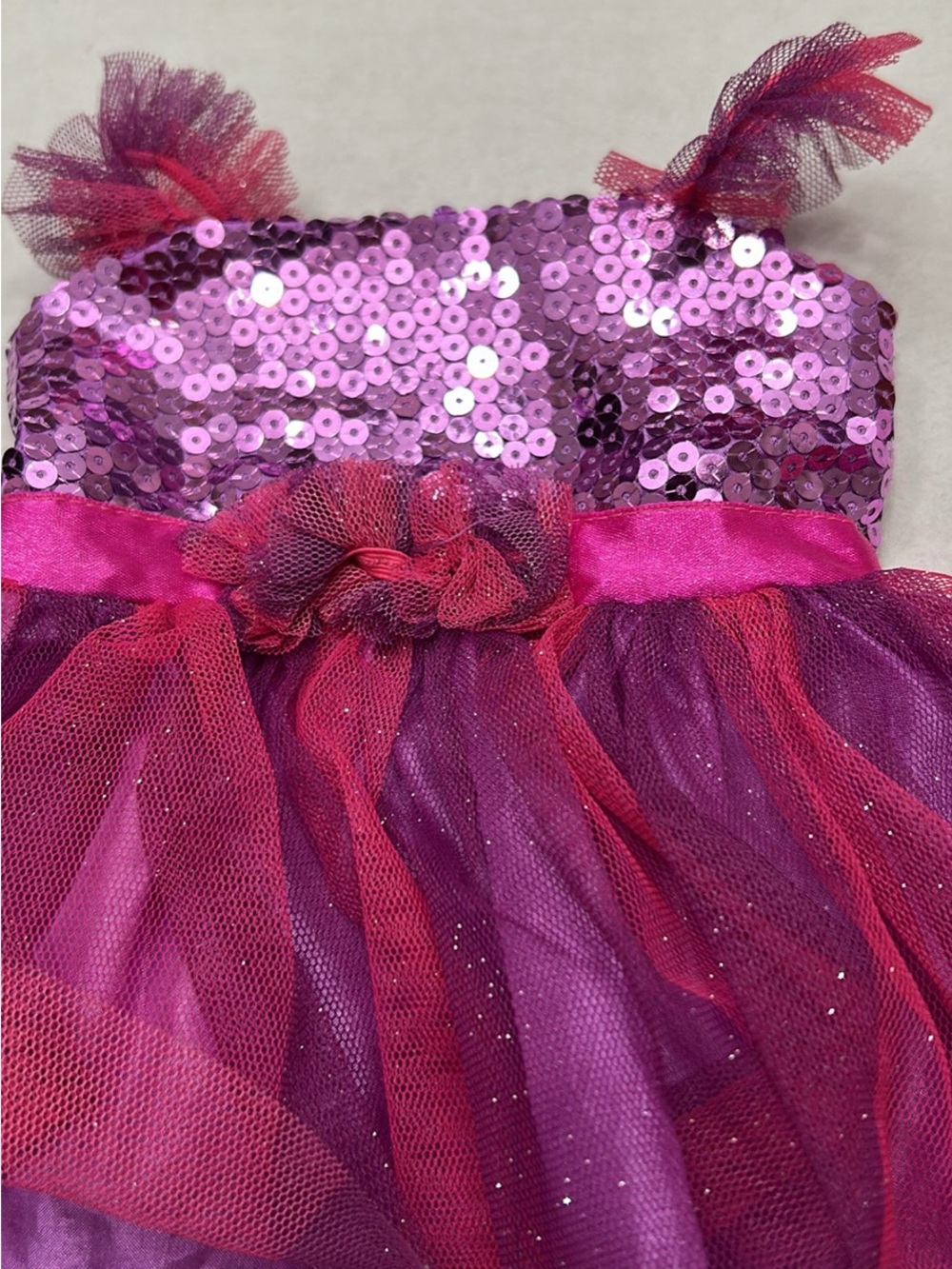 Build-A-Bear Purple and Pink Tulle Dance Dress